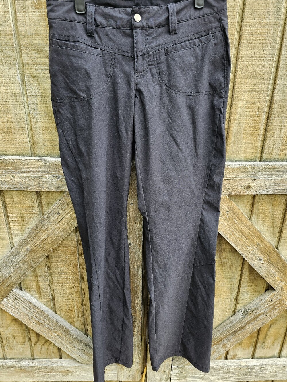 ATHLETA Dipper Pants 4T Tall Black Nylon Hiking Outdoor Utility Bootcut Stretch